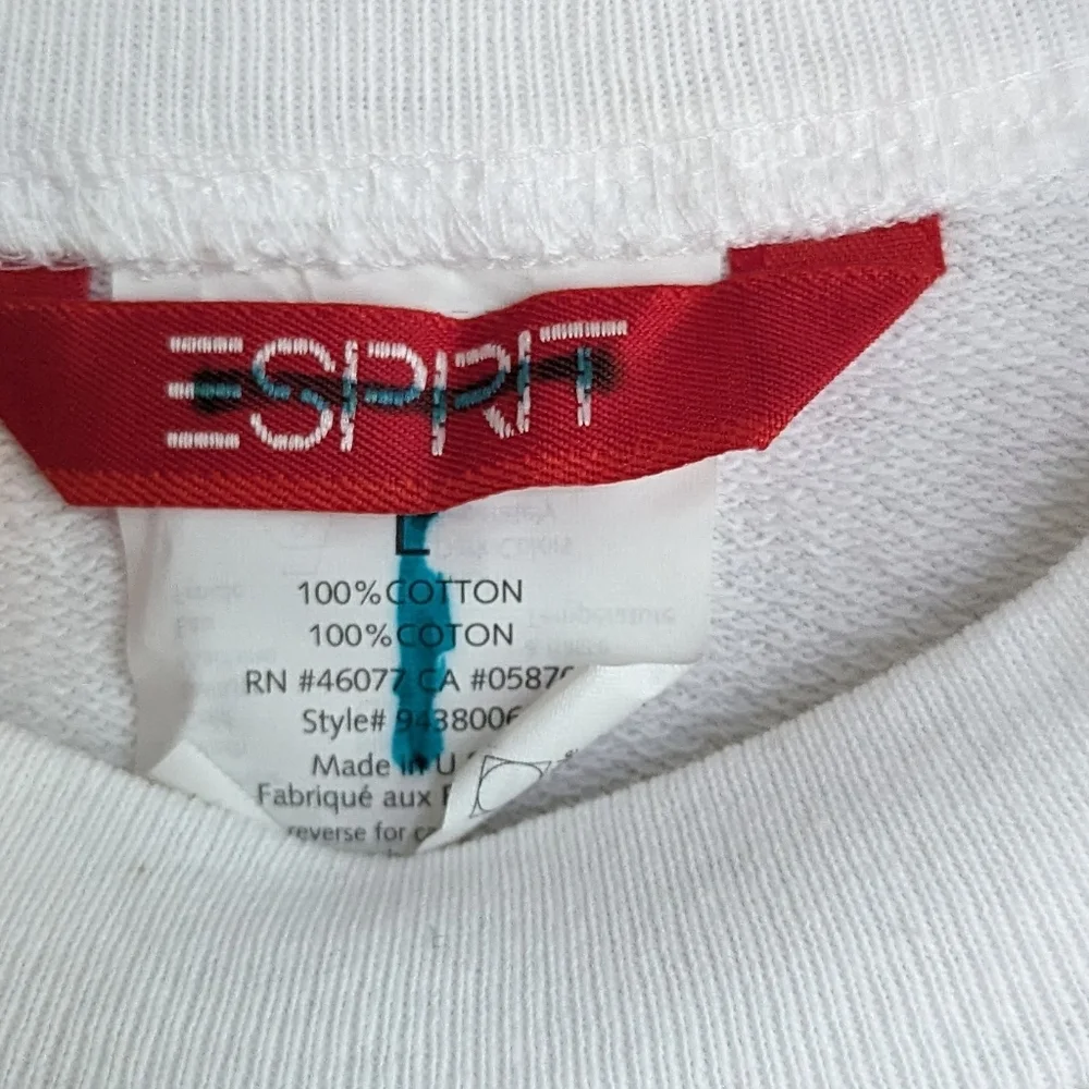 New Espirit‎ Girl's Pullover Sweatshirt White Large